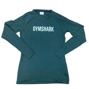 Gymshark Long Sleeve Hunter Green Stretch Top Size Small